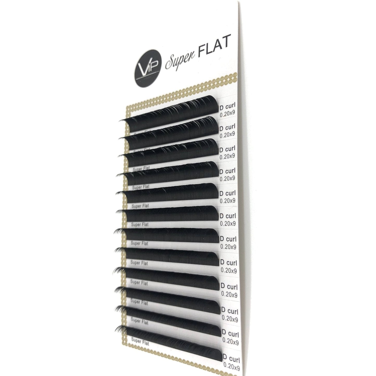 VIP Eyelashes - Super Flat Extensions - 12 lines - 0.20 D