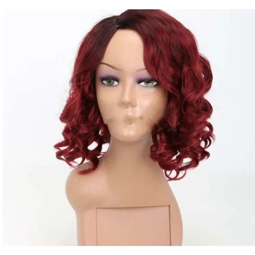 Voluminous Burgundy Curly European Beauty Wig