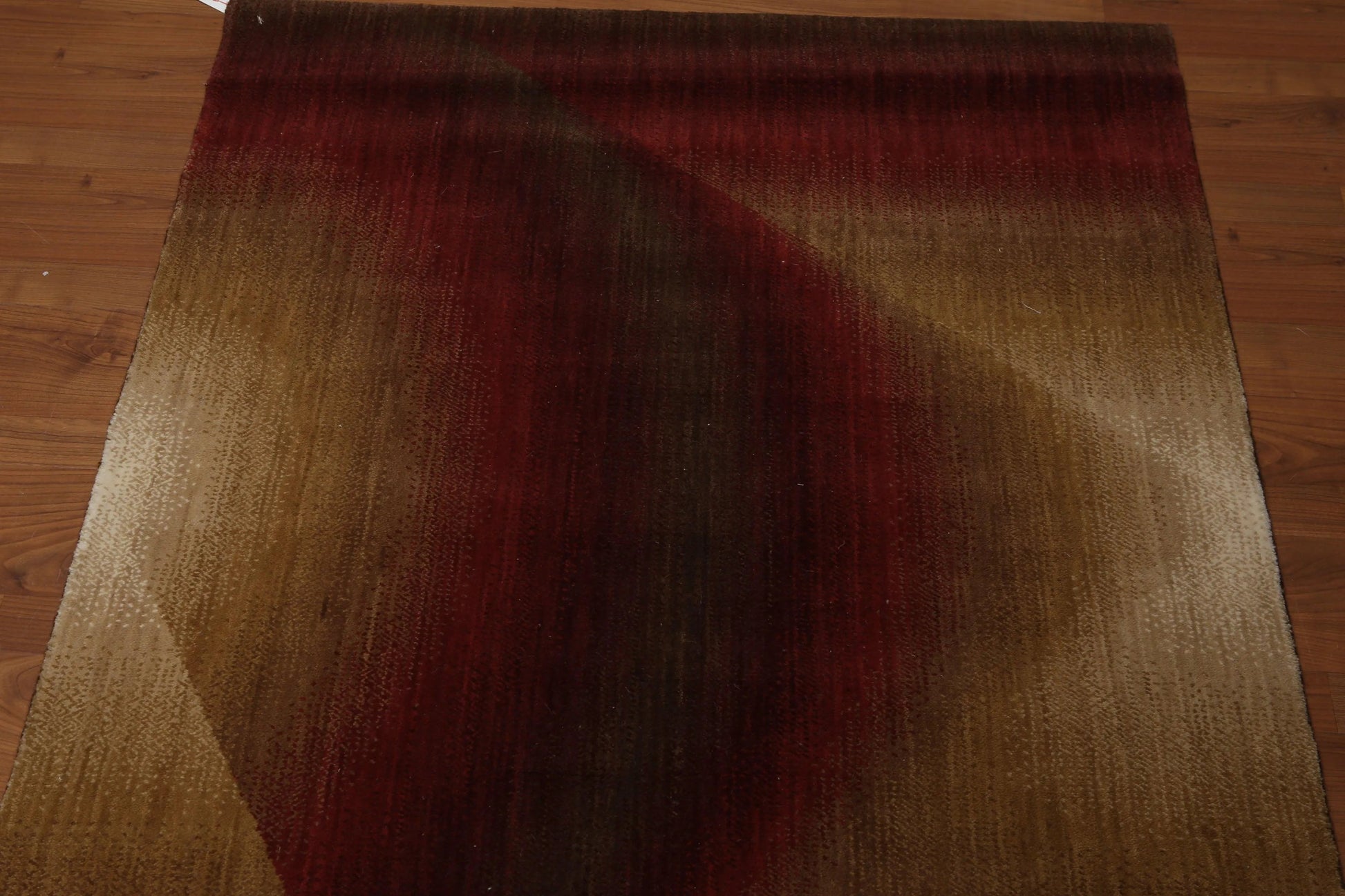 4' x 6' 100% wool pile area rug 4x6 Modern Abstract Red-3