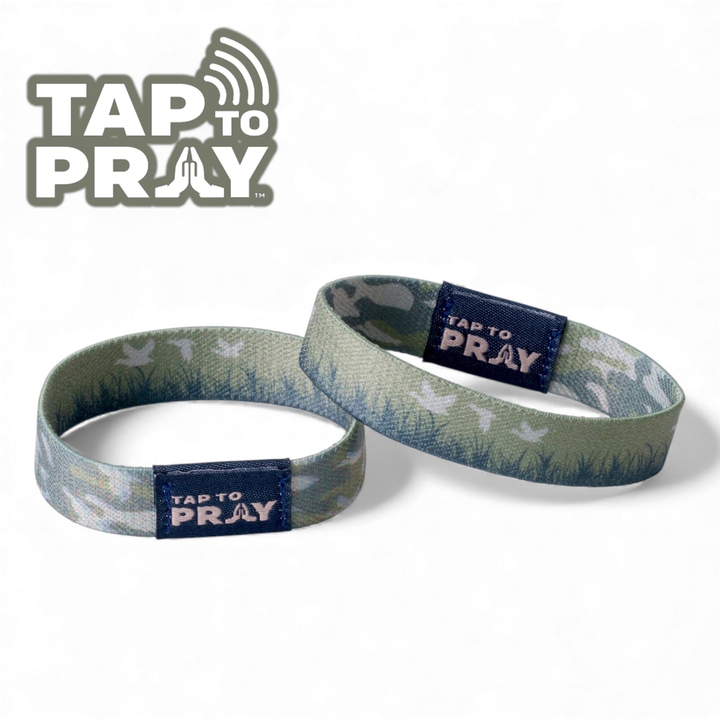 Waterfowl Camo Tap to Pray Wristband