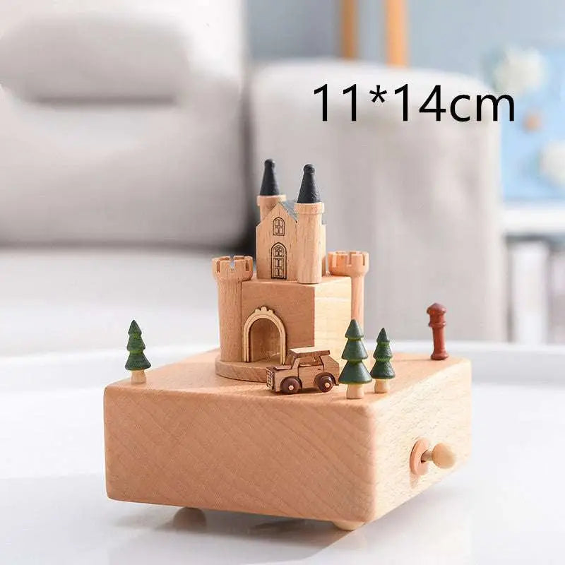 Wedding Rocking Horse Wooden Rotating Music Box