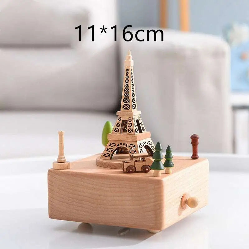 Wedding Rocking Horse Wooden Rotating Music Box