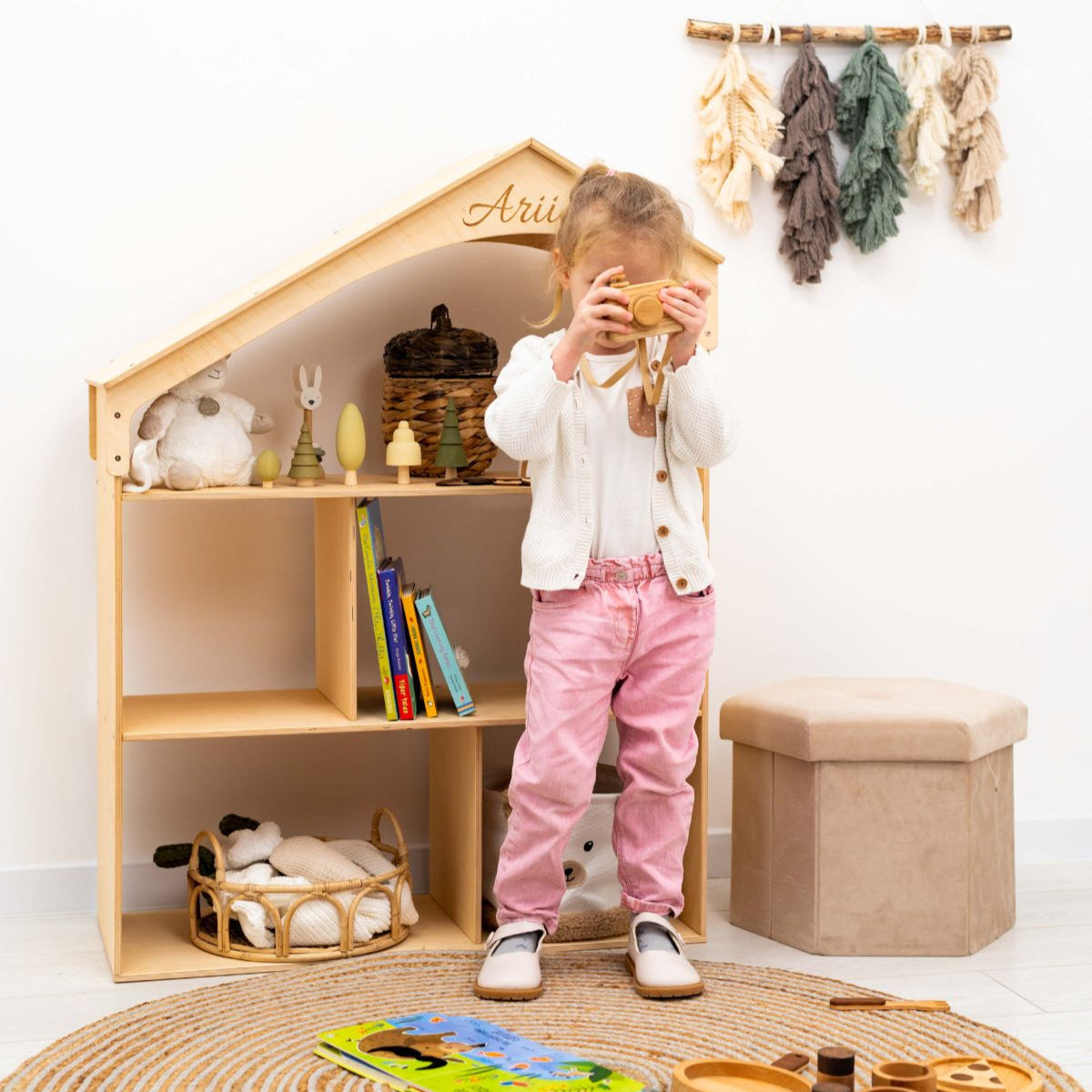 White Dollhouse Bookcase