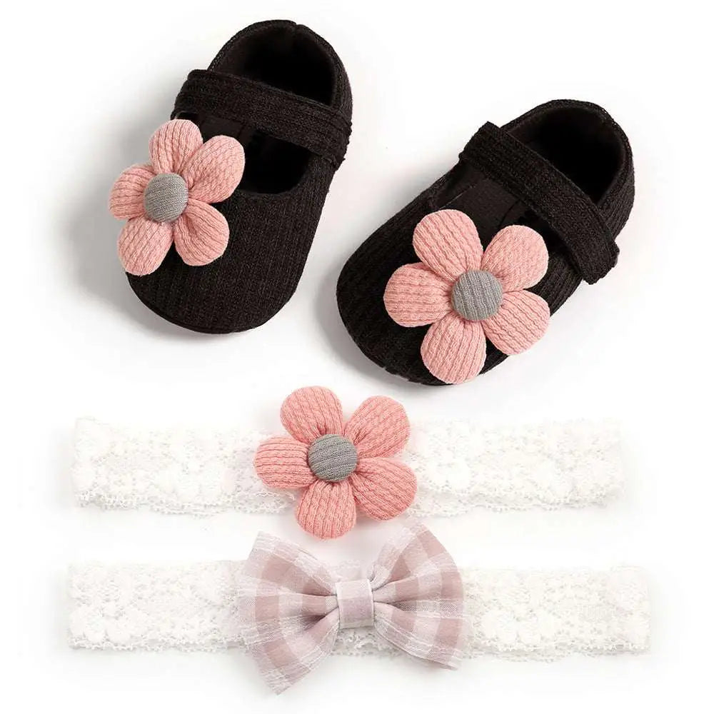 White Flower Princess Shoes for Baby and Toddler