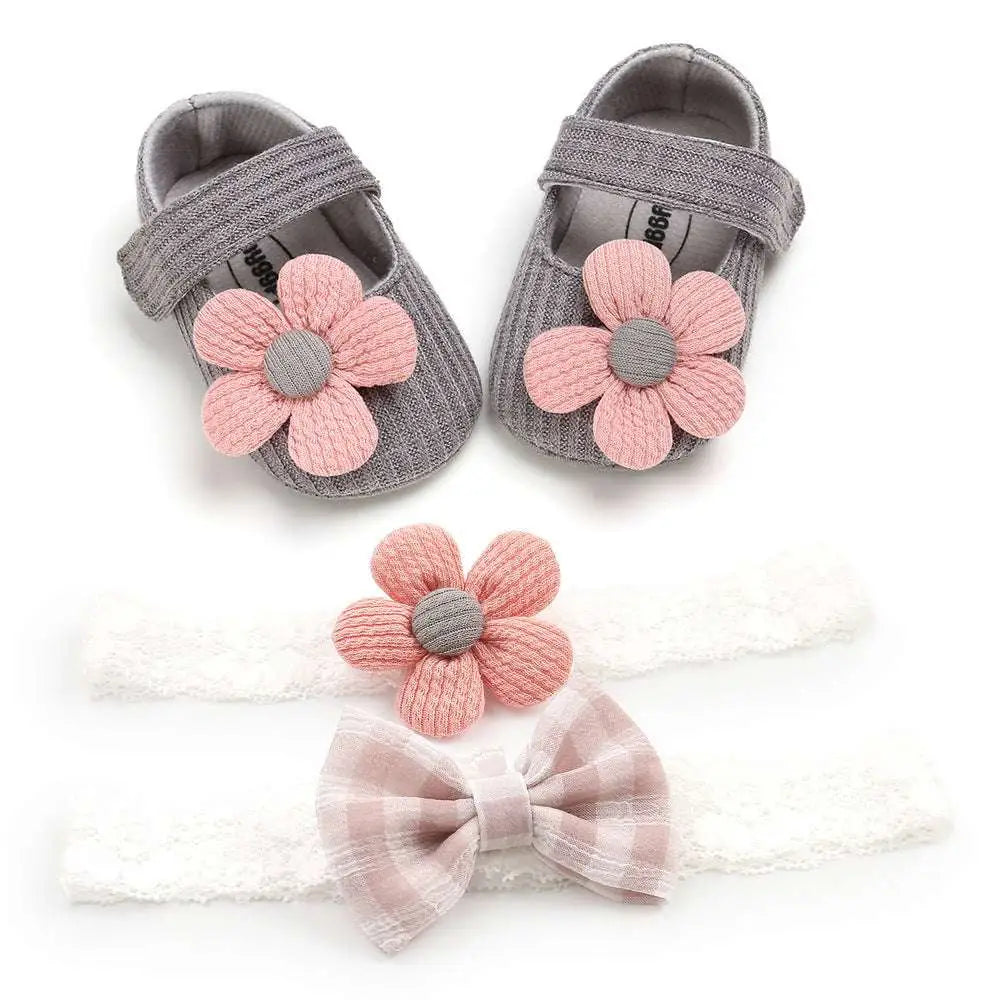 White Flower Princess Shoes for Baby and Toddler