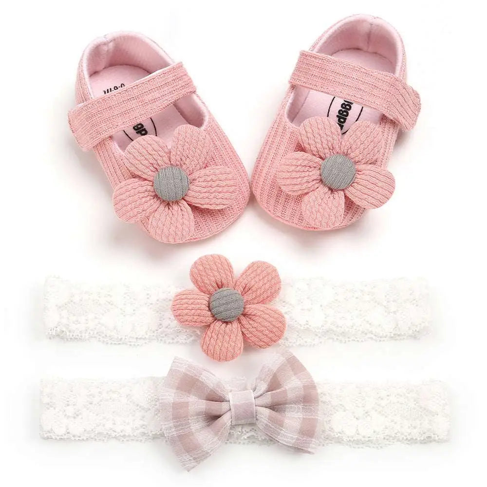 White Flower Princess Shoes for Baby and Toddler