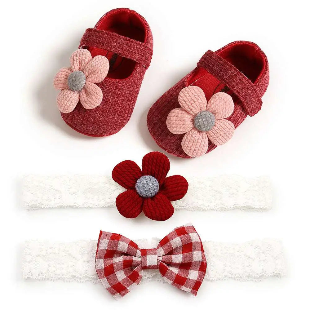 White Flower Princess Shoes for Baby and Toddler