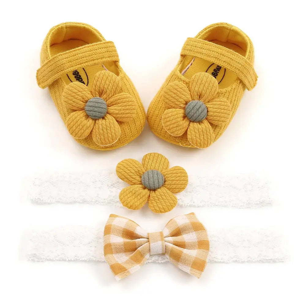White Flower Princess Shoes for Baby and Toddler