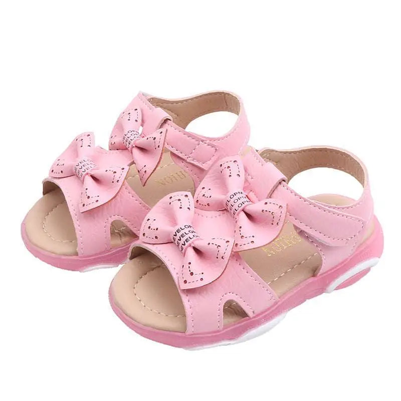 White LED Flashing Princess Shoes with Bows
