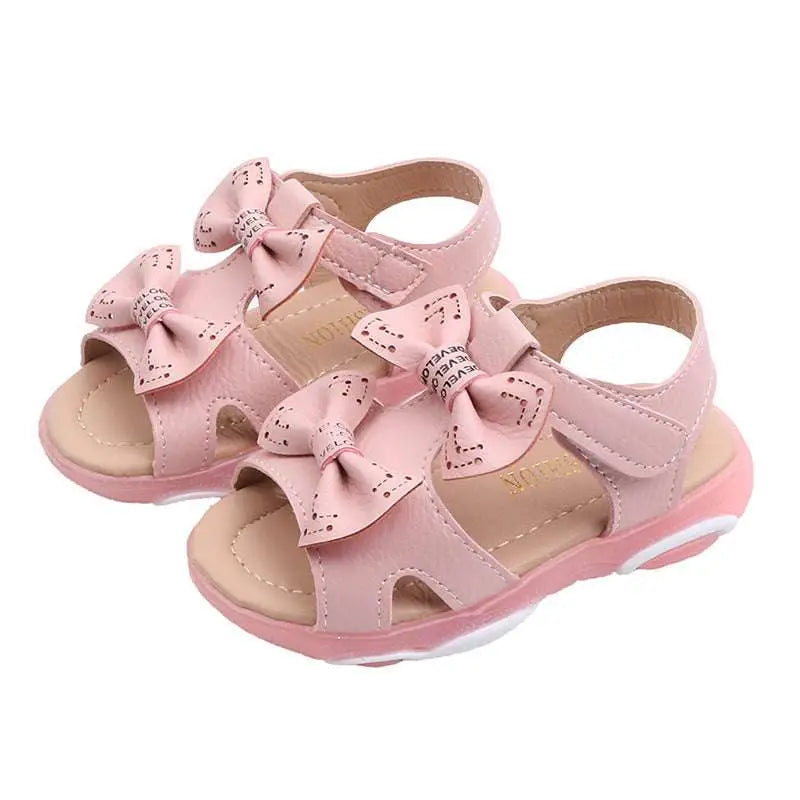 White LED Flashing Princess Shoes with Bows