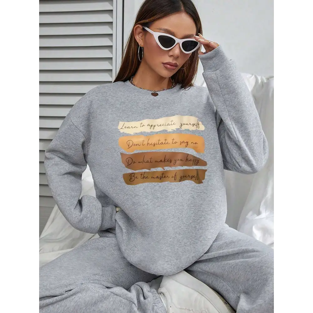White Oversized Long Sleeve Sweatshirt