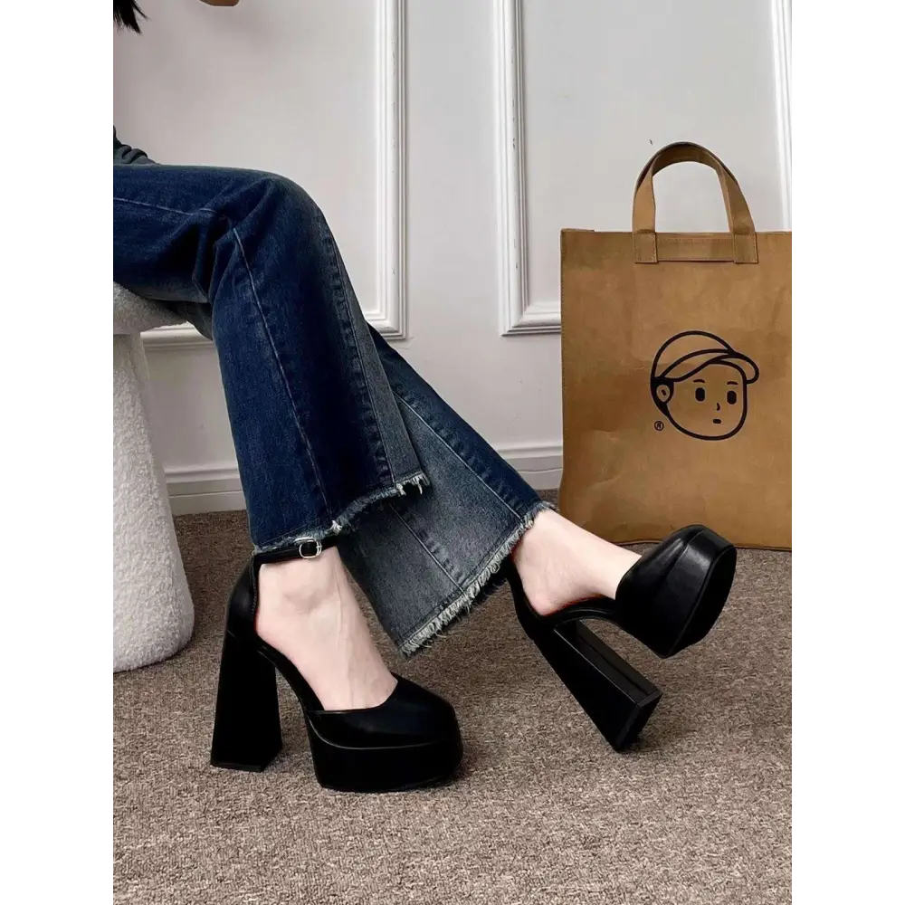 White Patent Super High Heel Platform Mary Janes