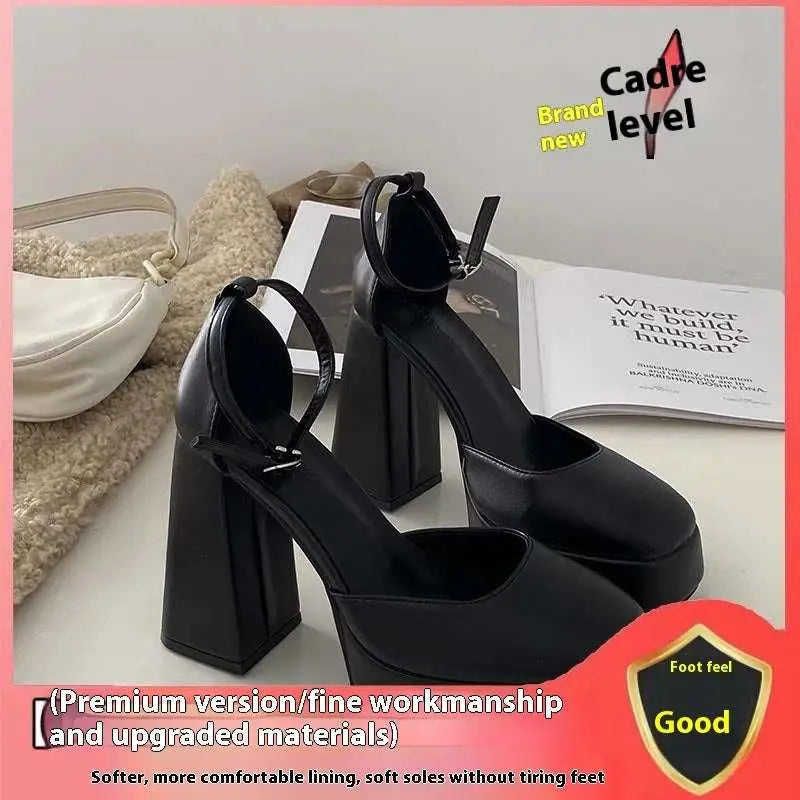 White Patent Super High Heel Platform Mary Janes