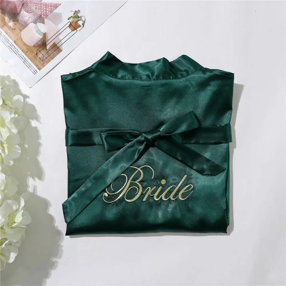 White Satin Bride Simulation Silk Nightgown