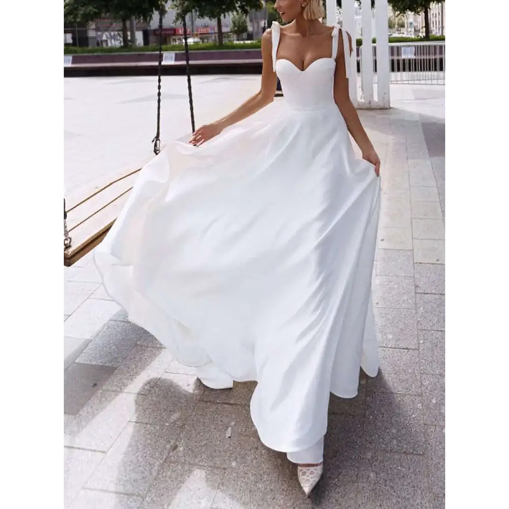 White Strapless Wedding Gown eBay Sexy Sling High Slit