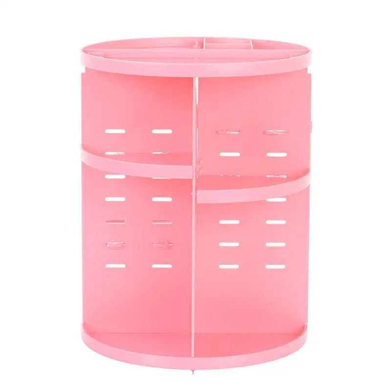 White Three Tier Rotating Makeup Organizer
