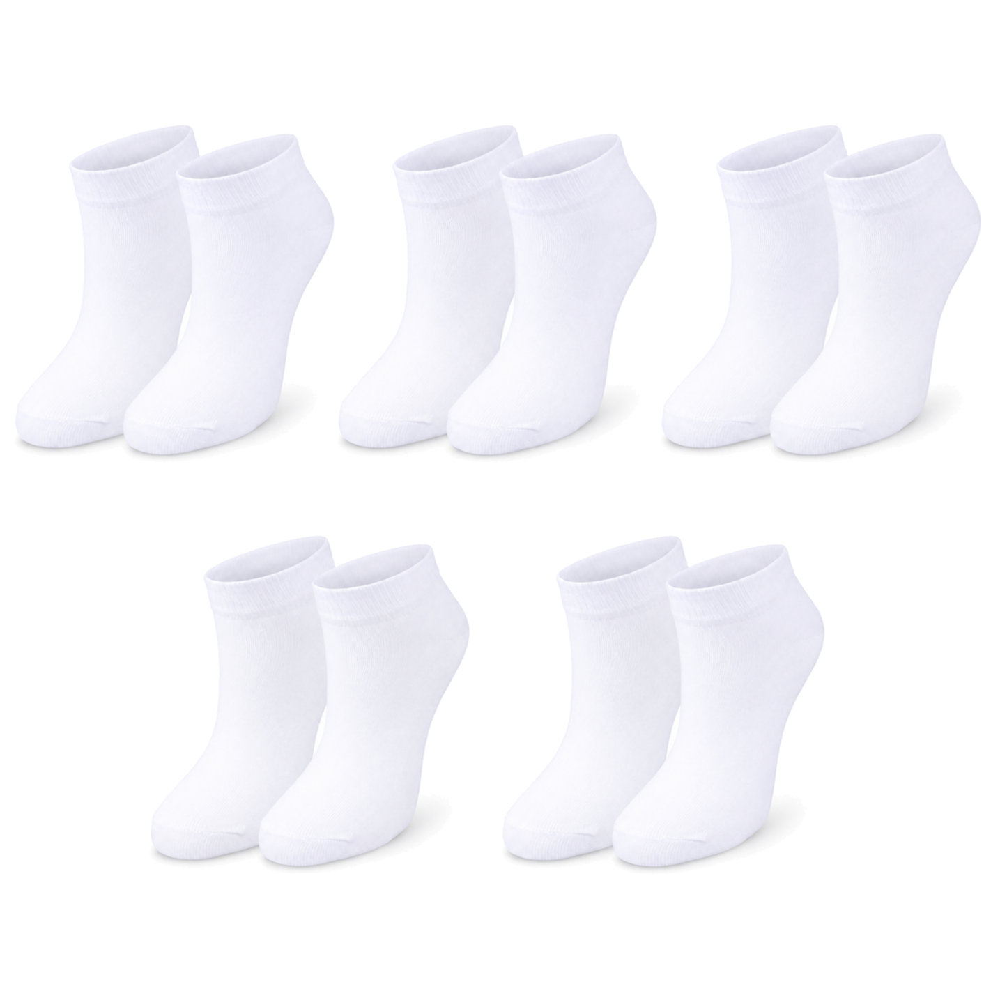 tittimitti® Kids 98% Organic Cotton Ankle Socks 5-Pack – Breathable Lightweight Socks for Active Kids