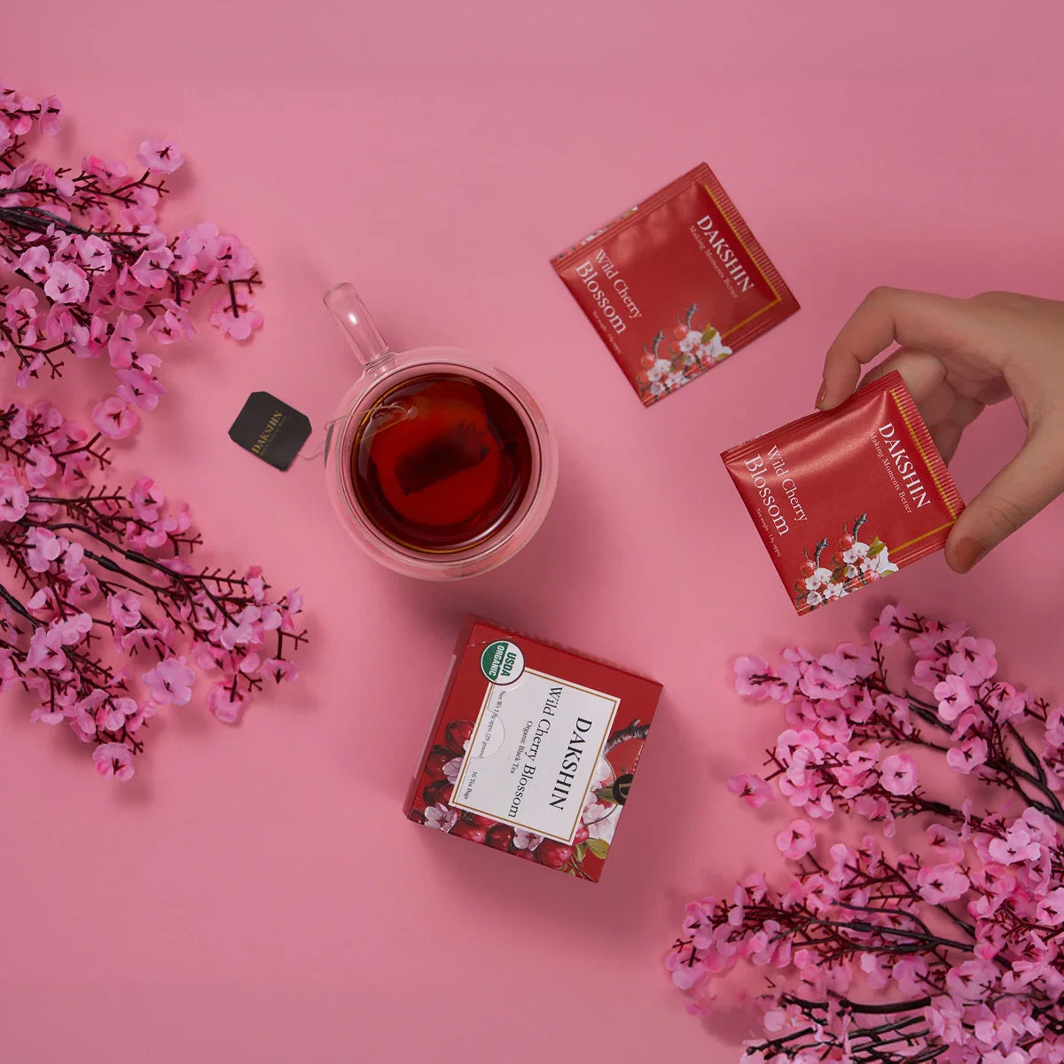 Organic Wild Cherry Blossom Tea - Wellness by Dakshin-3