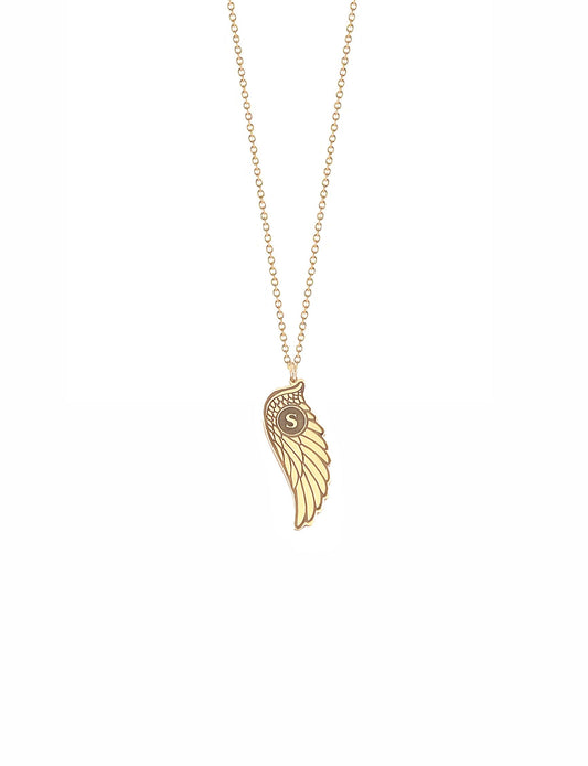 Wing Initial Necklace