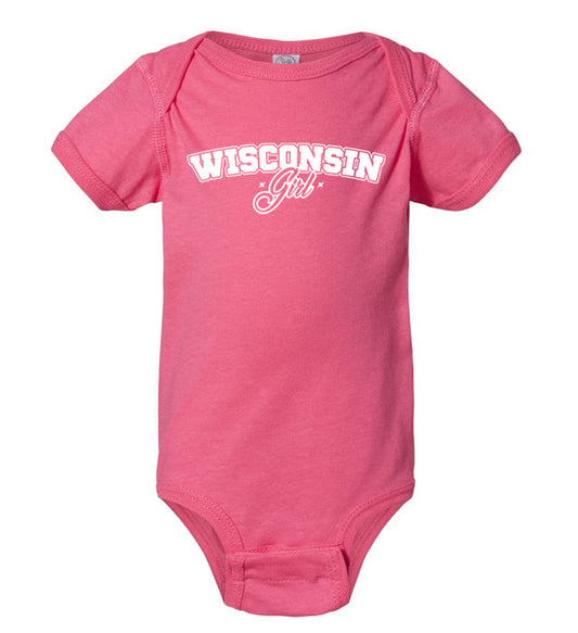 Wisconsin Girl Onesie Pink-0