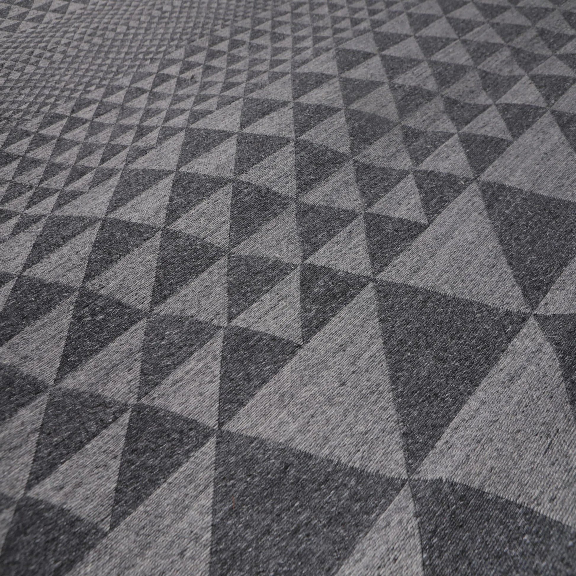 5' x 7' Handmade Geometric 100% Wool Modern Flatweave Area Rug Modern Gray-1