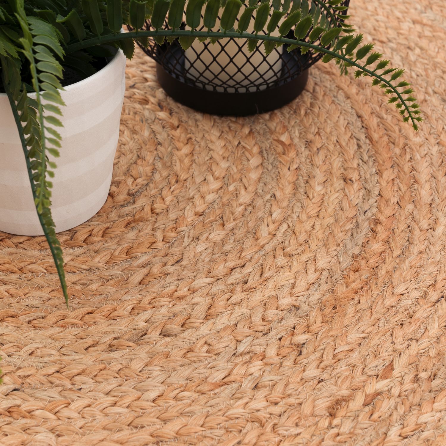 Boho Rug Kaia Hand-Made with Natural Colors & Jute Fibers-1