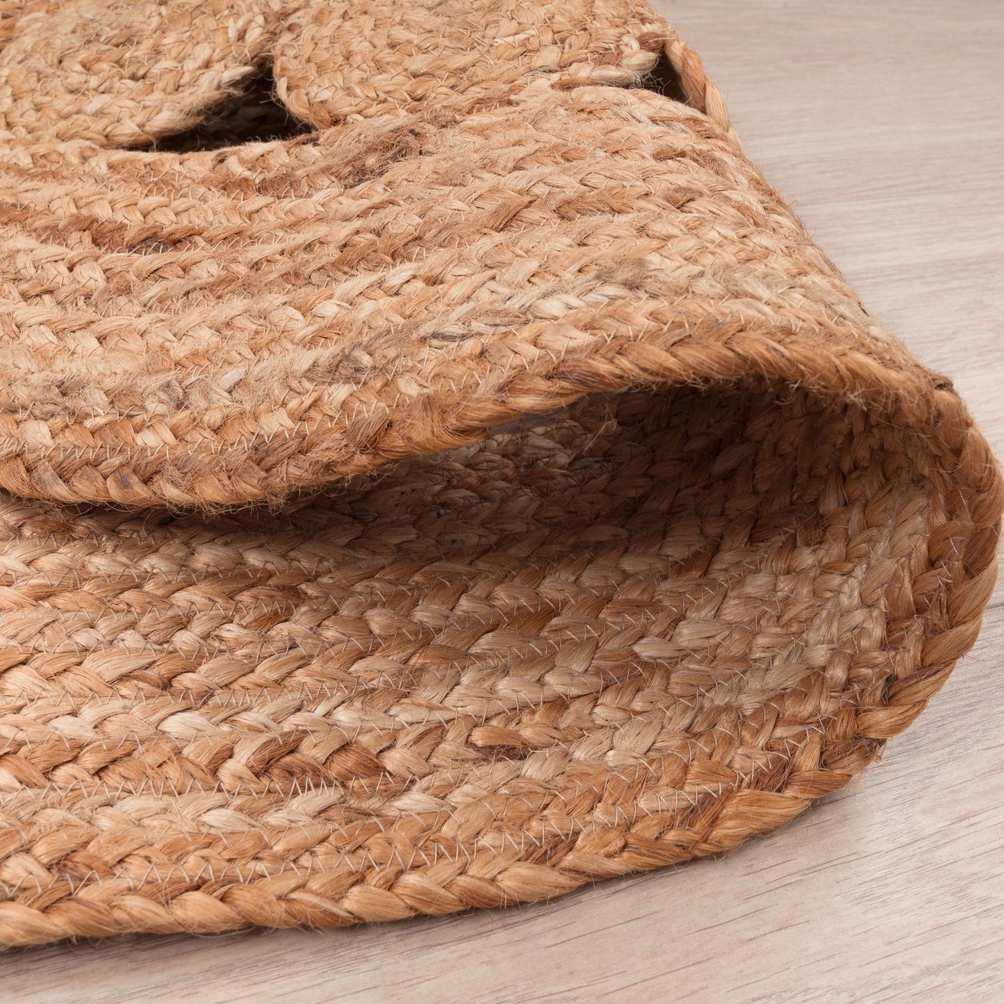 Boho Rug Kaia Hand-Made with Natural Colors & Jute Fibers-4