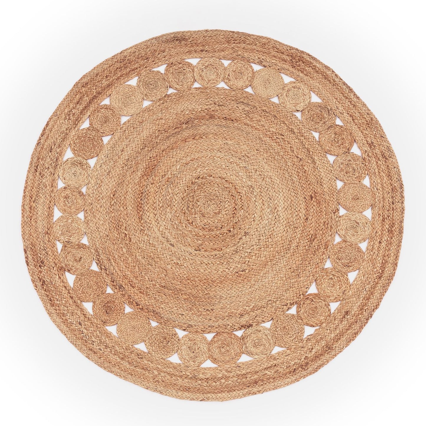 Boho Rug Kaia Hand-Made with Natural Colors & Jute Fibers-2