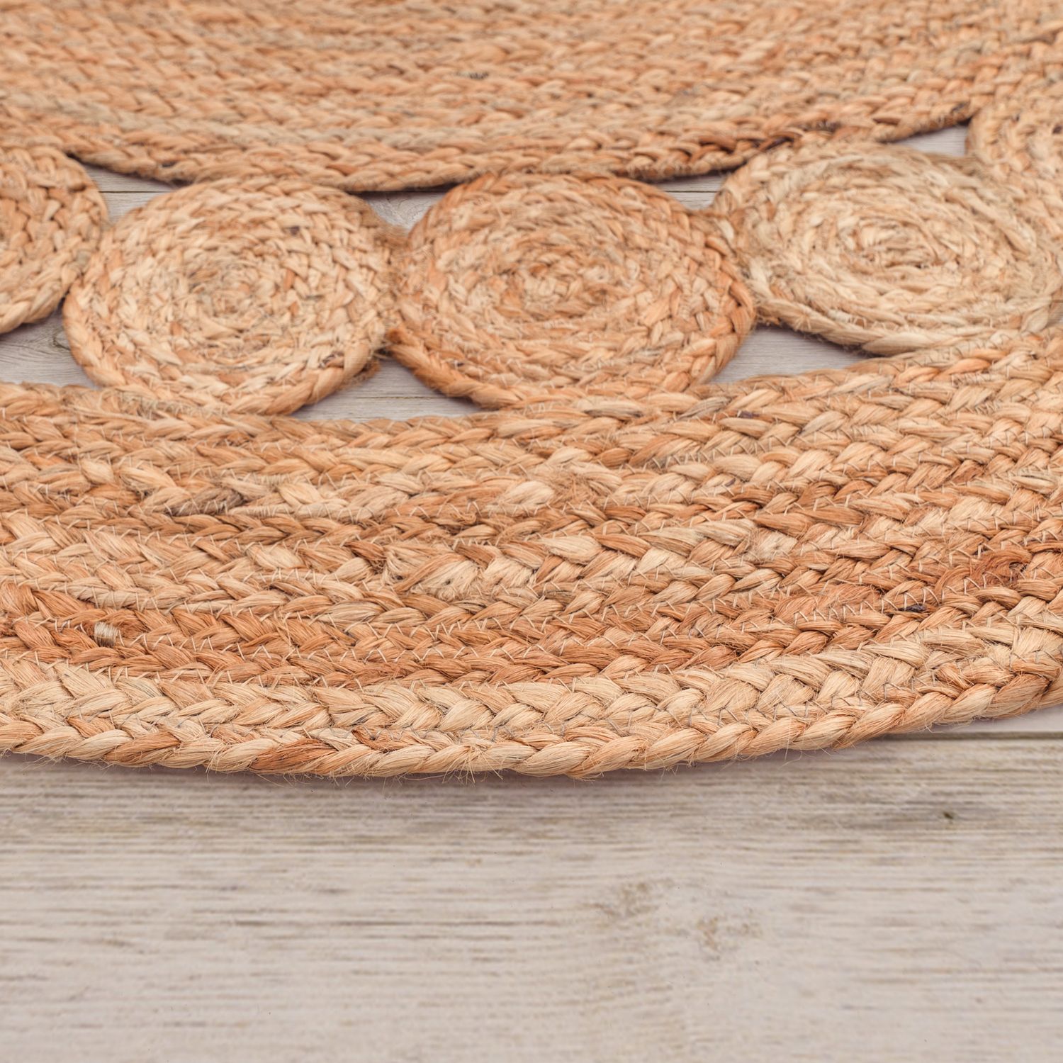 Boho Rug Kaia Hand-Made with Natural Colors & Jute Fibers-3