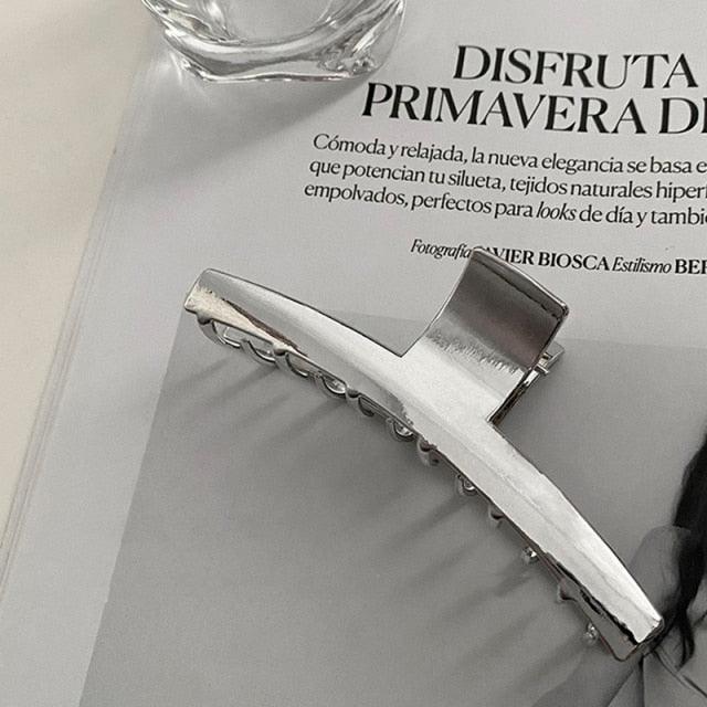Woman Novelty Minimalist Dainty Design Irregular Hairpins Punk Style Metal Silver Hair Claws Barrettes Women Hair Accessories Hair Clips Hairgrip