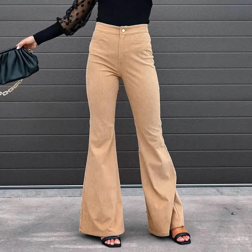 Women's Bootcut Pants Trousers Jeans Corduroy