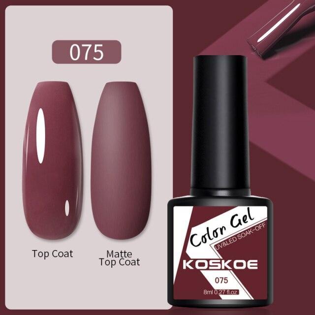 Womens Glossy Colorful 8ml Nail Gel Polish Permanent UV LED Summer Winter High Quality Fashion Design