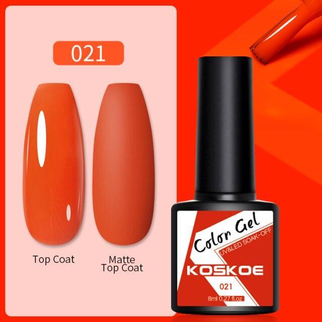 Womens Glossy Colorful 8ml Nail Gel Polish Permanent UV LED Summer Winter High Quality Fashion Design