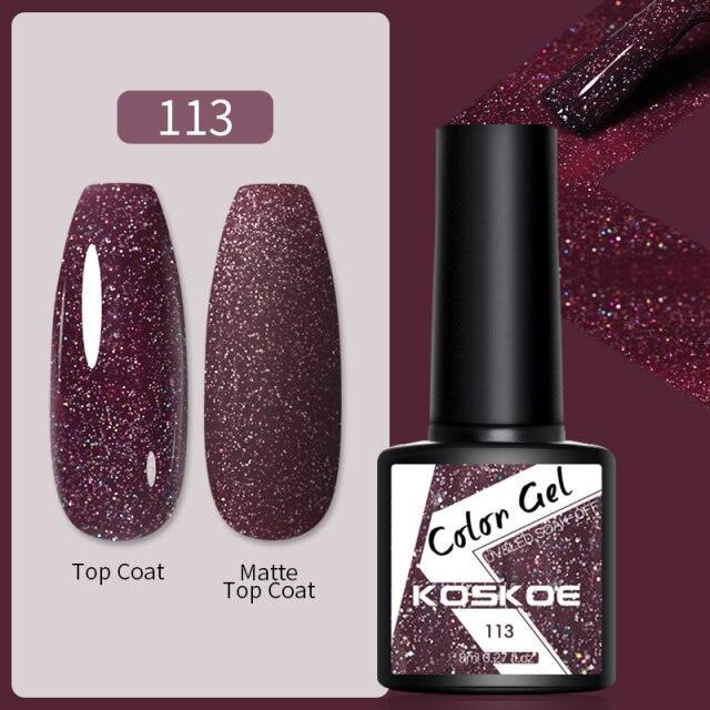 Womens Glossy Colorful 8ml Nail Gel Polish Permanent UV LED Summer Winter High Quality Fashion Design