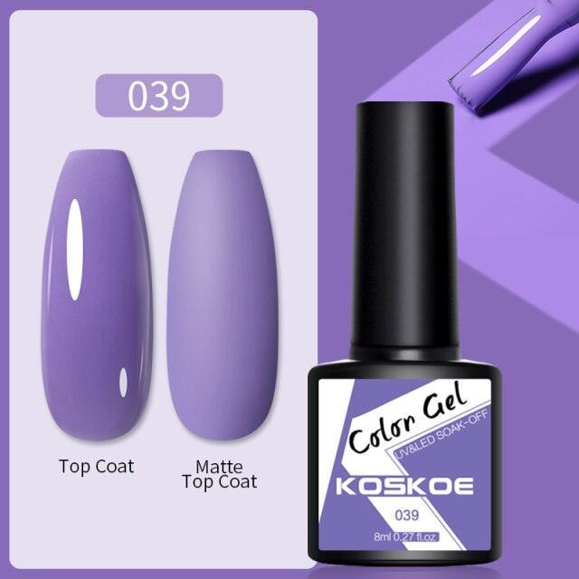 Womens Glossy Colorful 8ml Nail Gel Polish Permanent UV LED Summer Winter High Quality Fashion Design