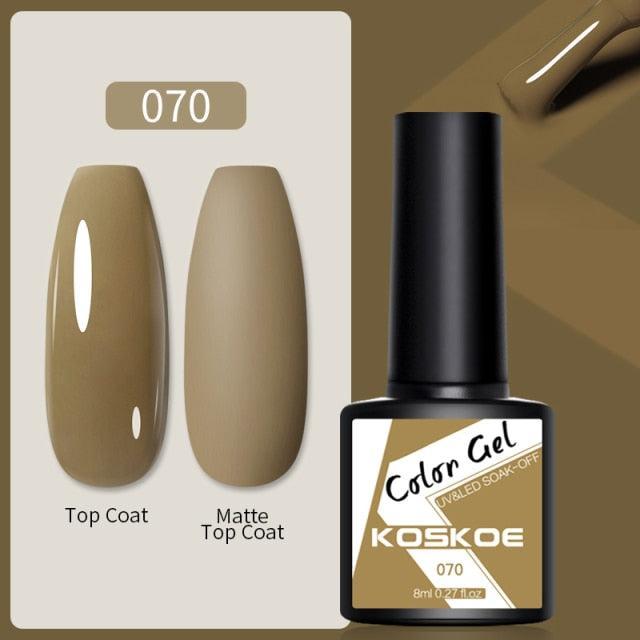 Womens Glossy Colorful 8ml Nail Gel Polish Permanent UV LED Summer Winter High Quality Fashion Design