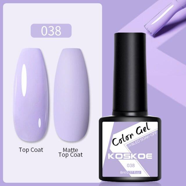 Womens Glossy Colorful 8ml Nail Gel Polish Permanent UV LED Summer Winter High Quality Fashion Design