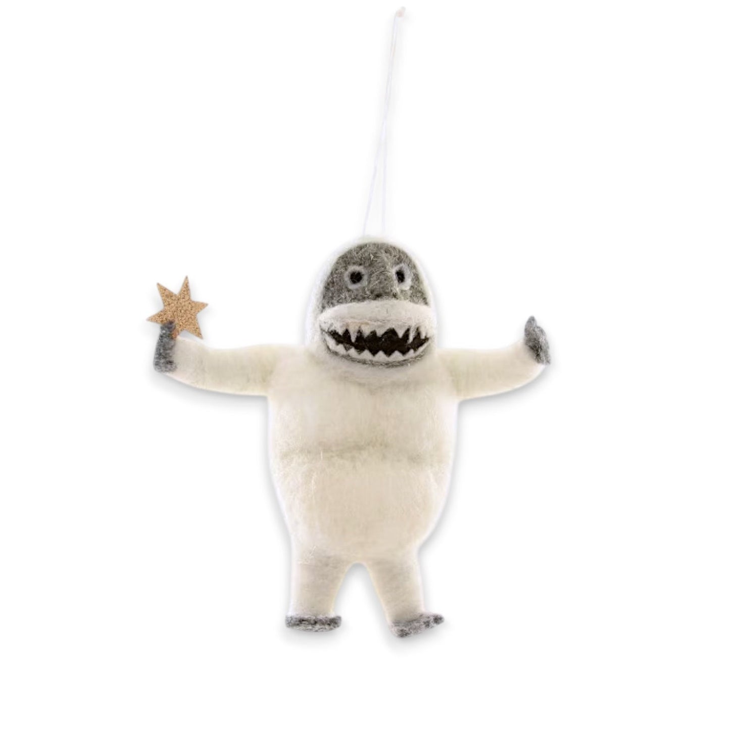 Wool Felt Abominable Snowman Ornament