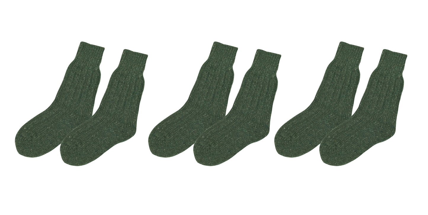 tittimitti® Men’s Wool Silk Socks 3-Pack – Soft Warm Winter Crew Socks (Made in Italy)