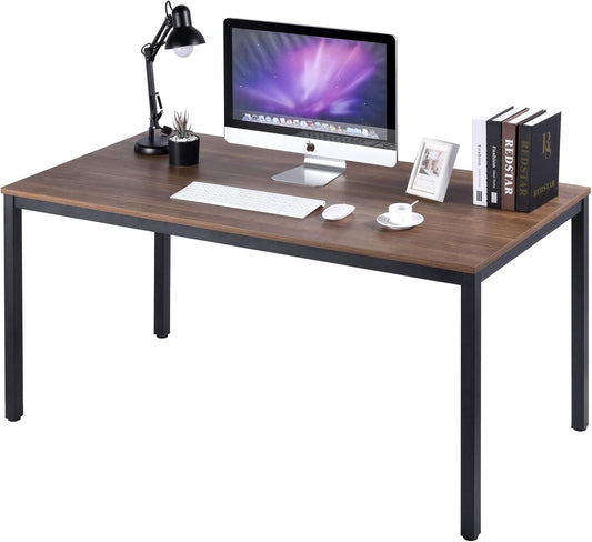 60 Inch Walnut Writing Computer Desk For Home Office-0