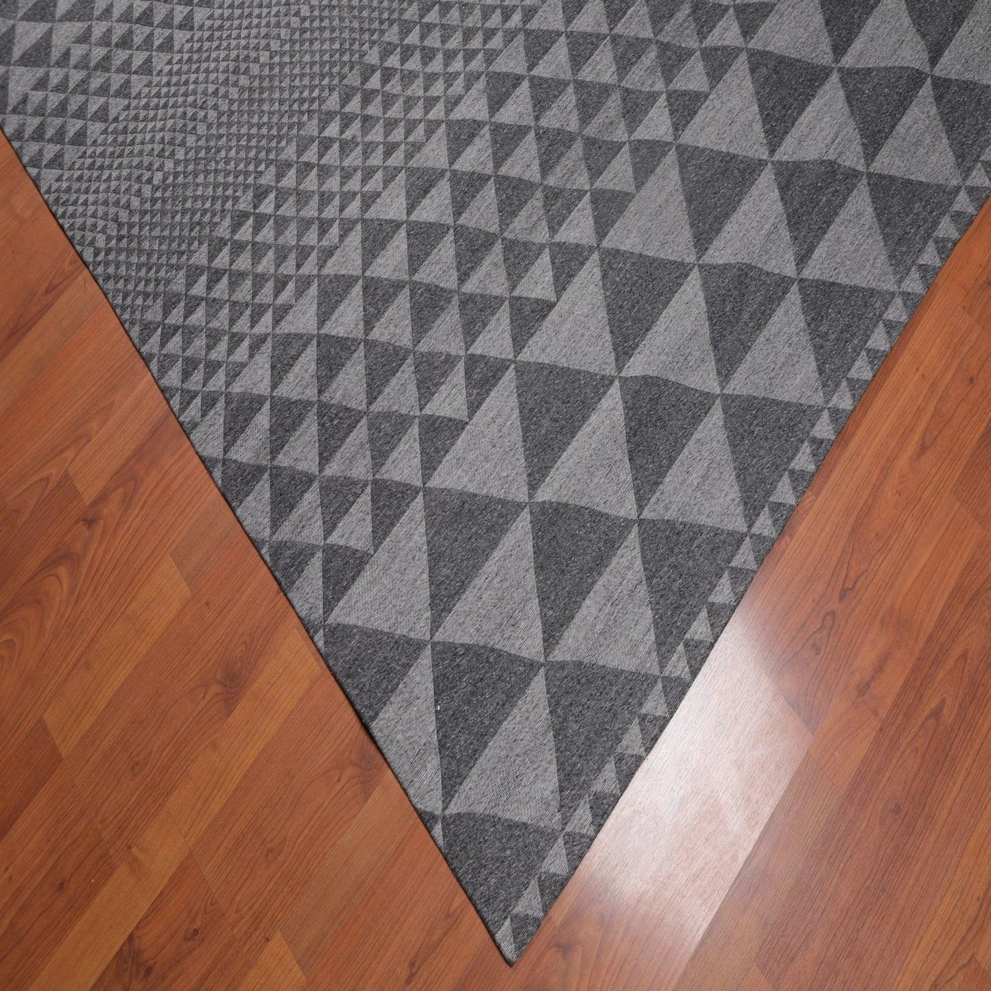 5' x 7' Handmade Geometric 100% Wool Modern Flatweave Area Rug Modern Gray-4
