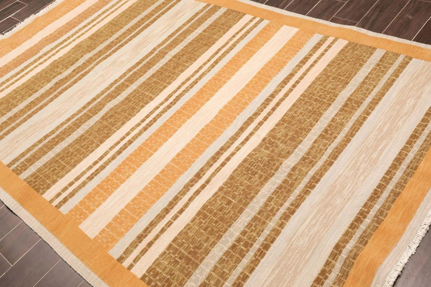 6' x 9' Hand Knotted 100% Wool high Low Pile Modern Area Rug-2