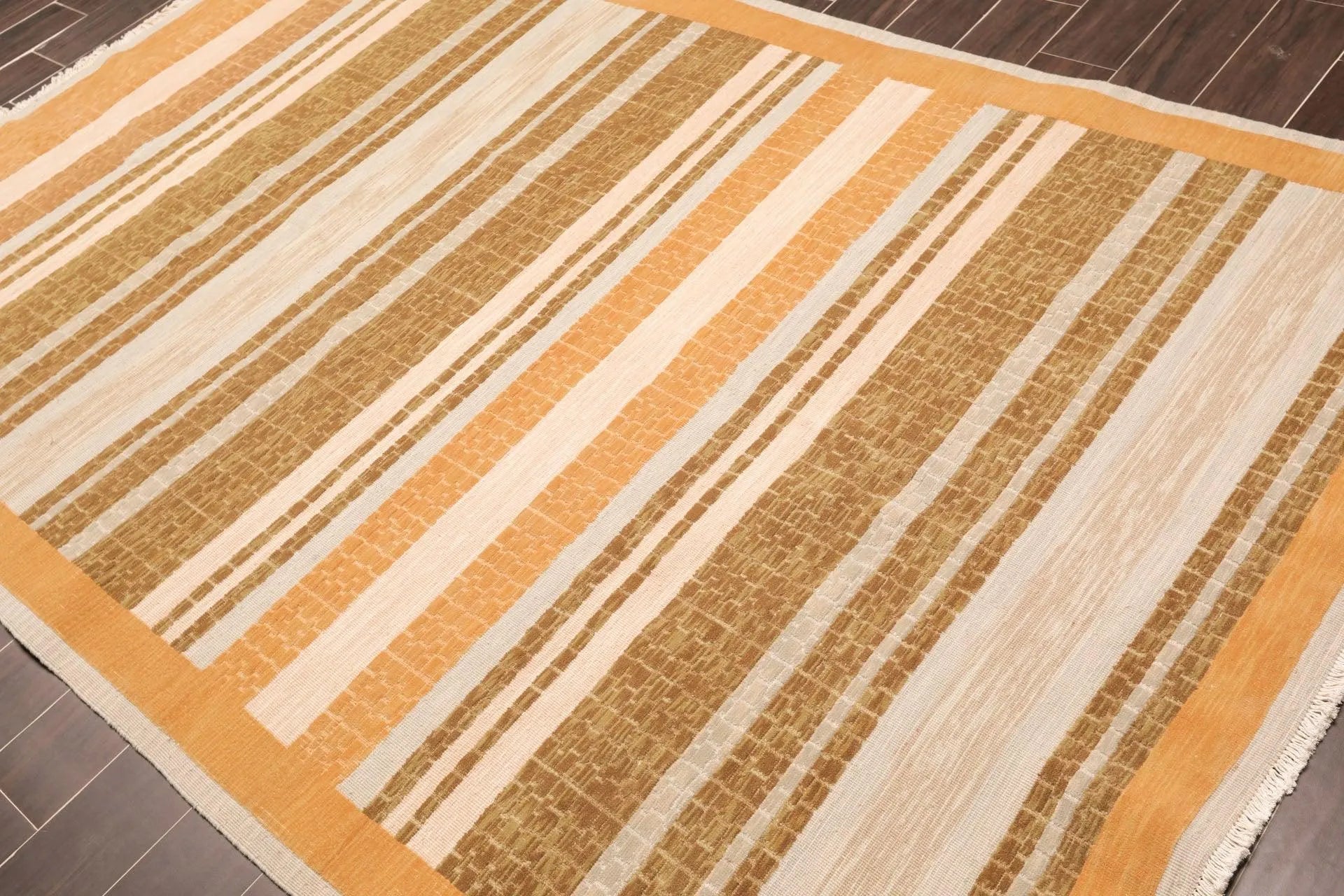 6' x 9' Hand Knotted 100% Wool high Low Pile Modern Area Rug-2