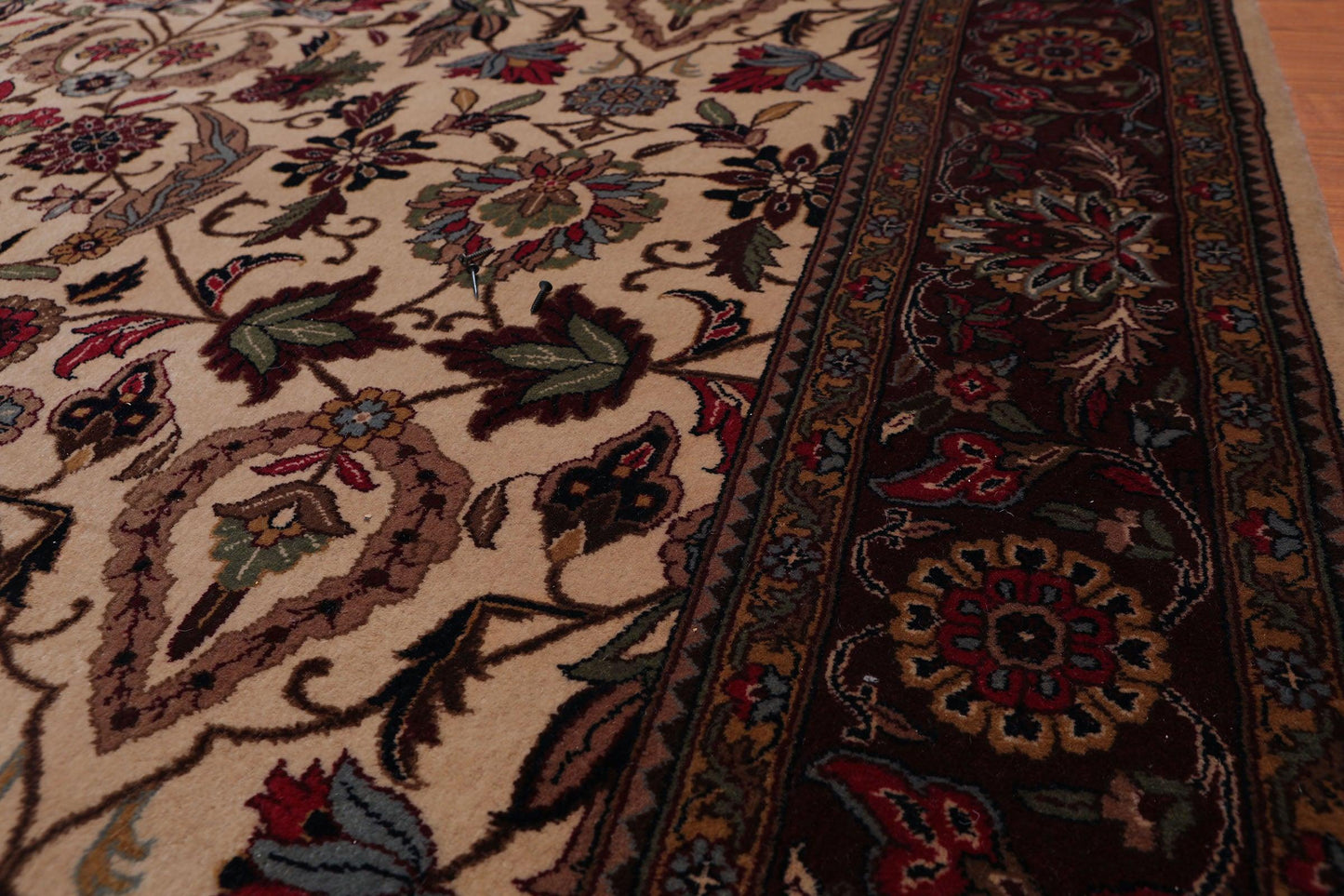 6'1" x 8'7" Hand Knotted 250 KPSI Superfine Wool Oriental Area rug Beige-2
