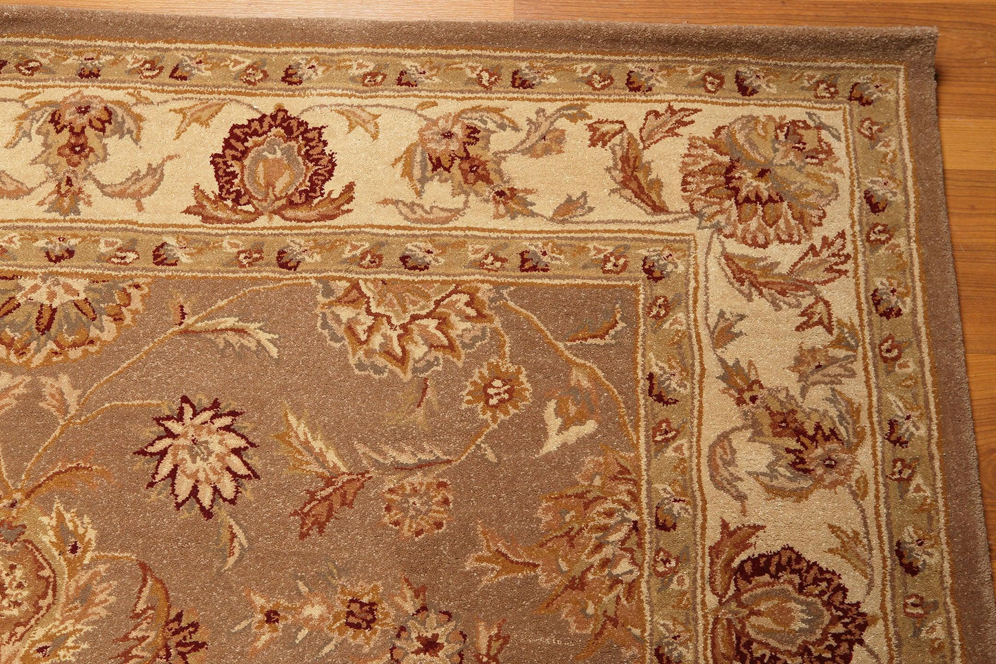 5'6" X 8'6" handmade 100% wool Traditional Oriental Area Rug Brown-4