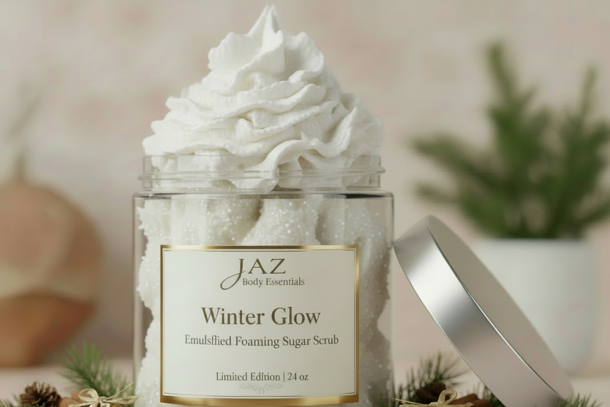 Winter Glow Emulsified Foaming Sugar Scrub – Holiday Super Size (24 oz)-1
