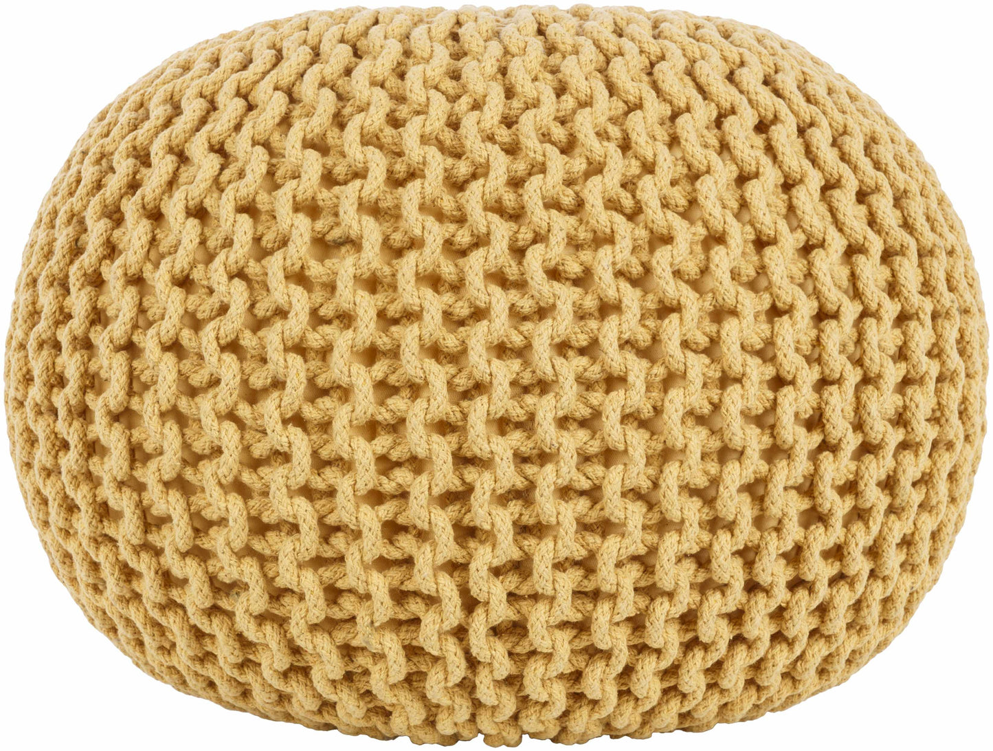 Yablanitsa Orange Knitted Pouf-2