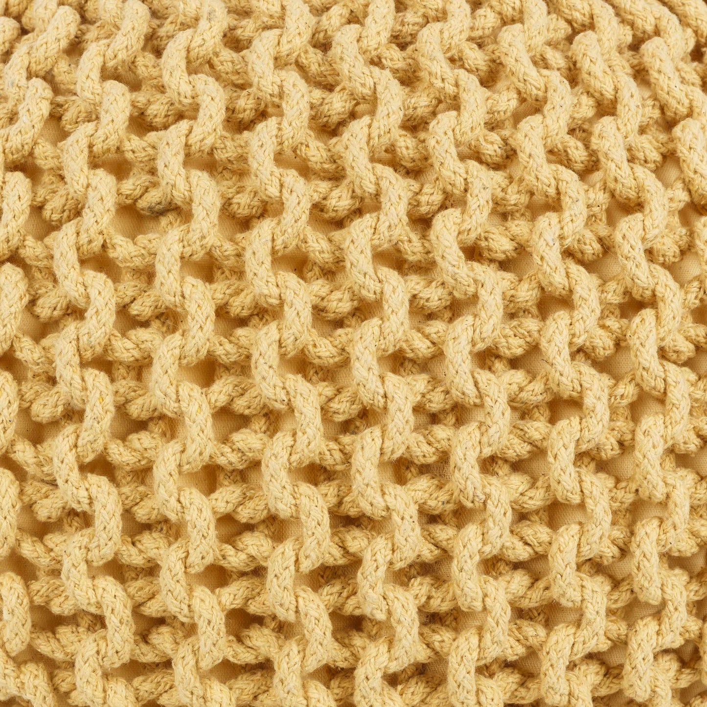 Yablanitsa Orange Knitted Pouf-3