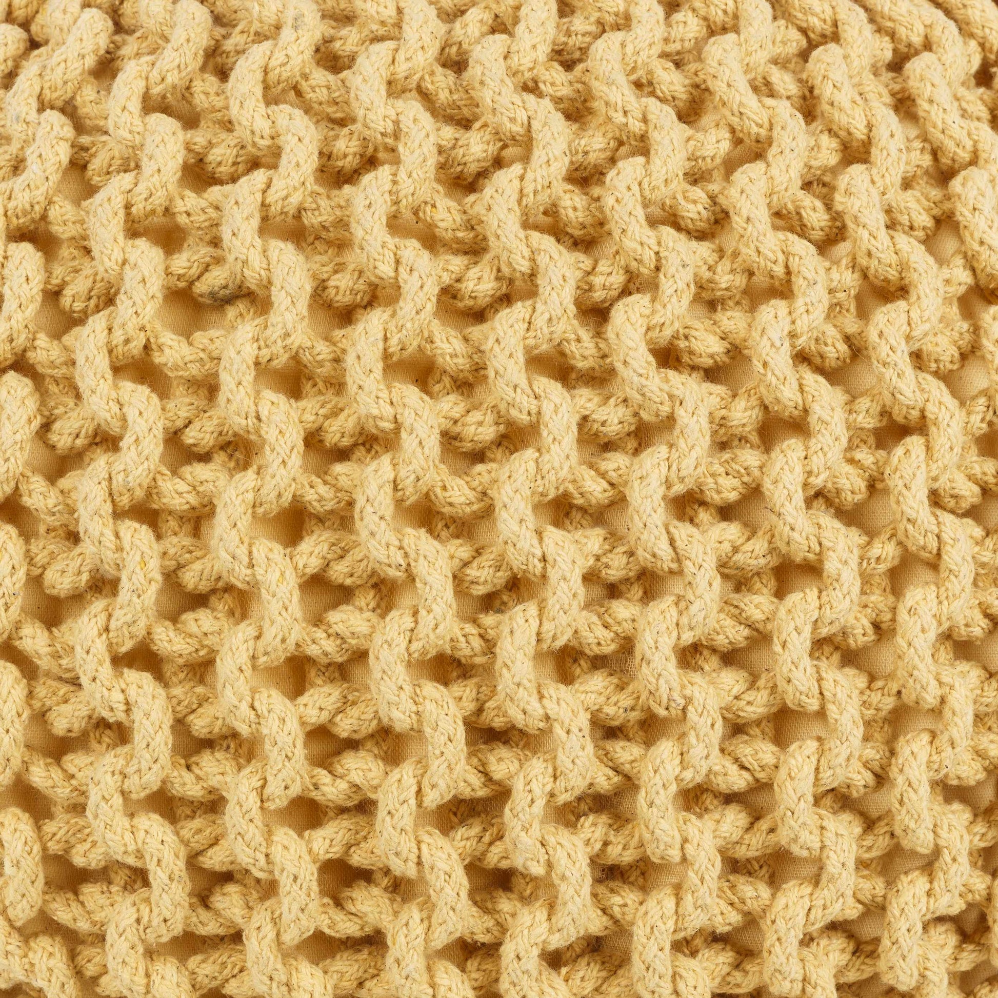 Yablanitsa Orange Knitted Pouf-3
