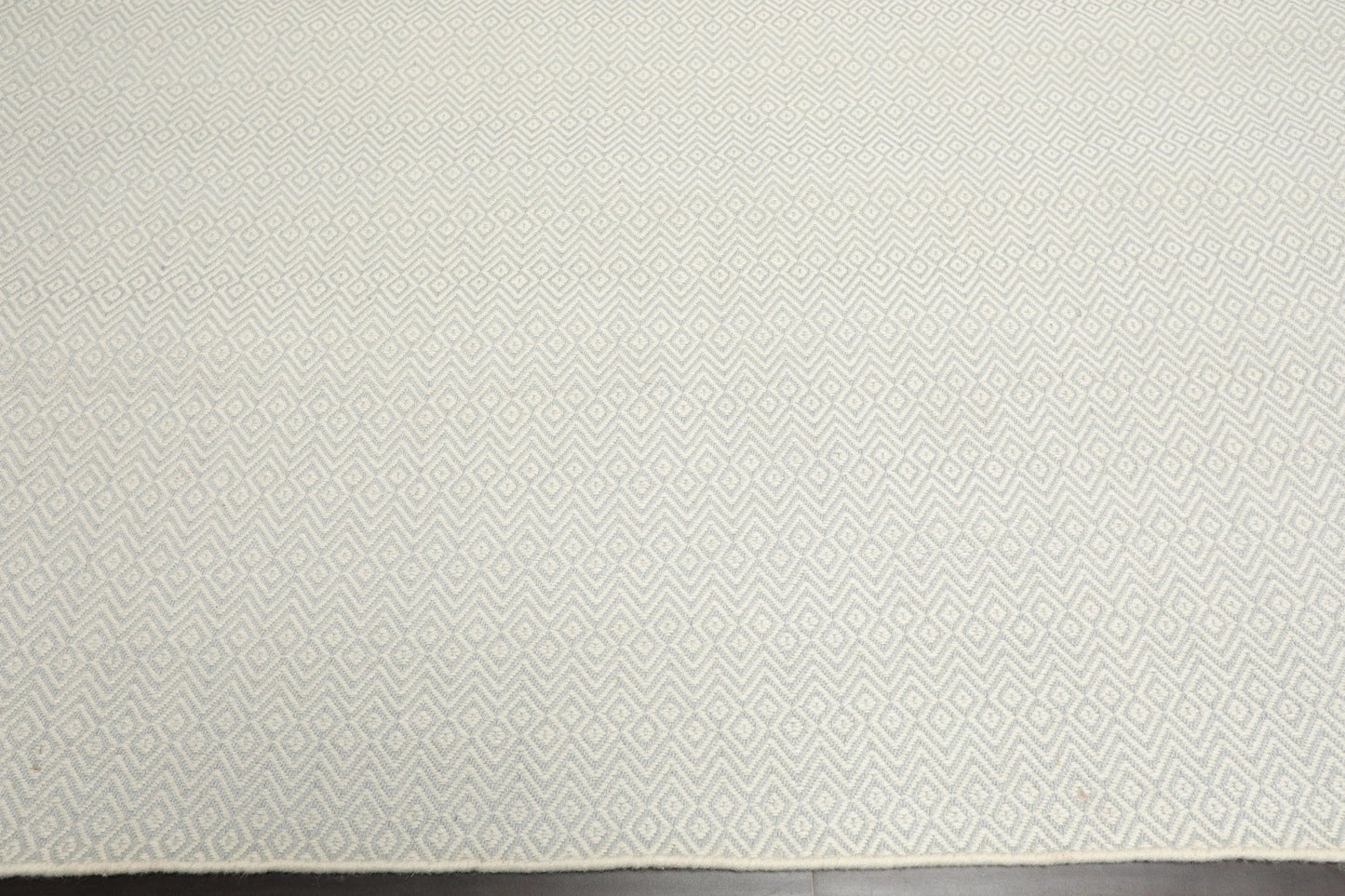 Multi Size Ivory, Gray Hand Woven 100% Wool Flatweave Modern & Contemporary Oriental Area Rug-4